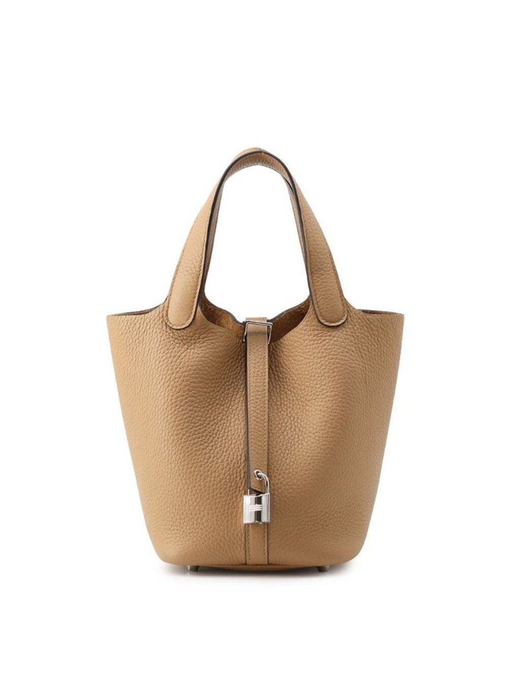 Hermes Handbag Picotin Lock PM Chai Silver Taurillon Clemence